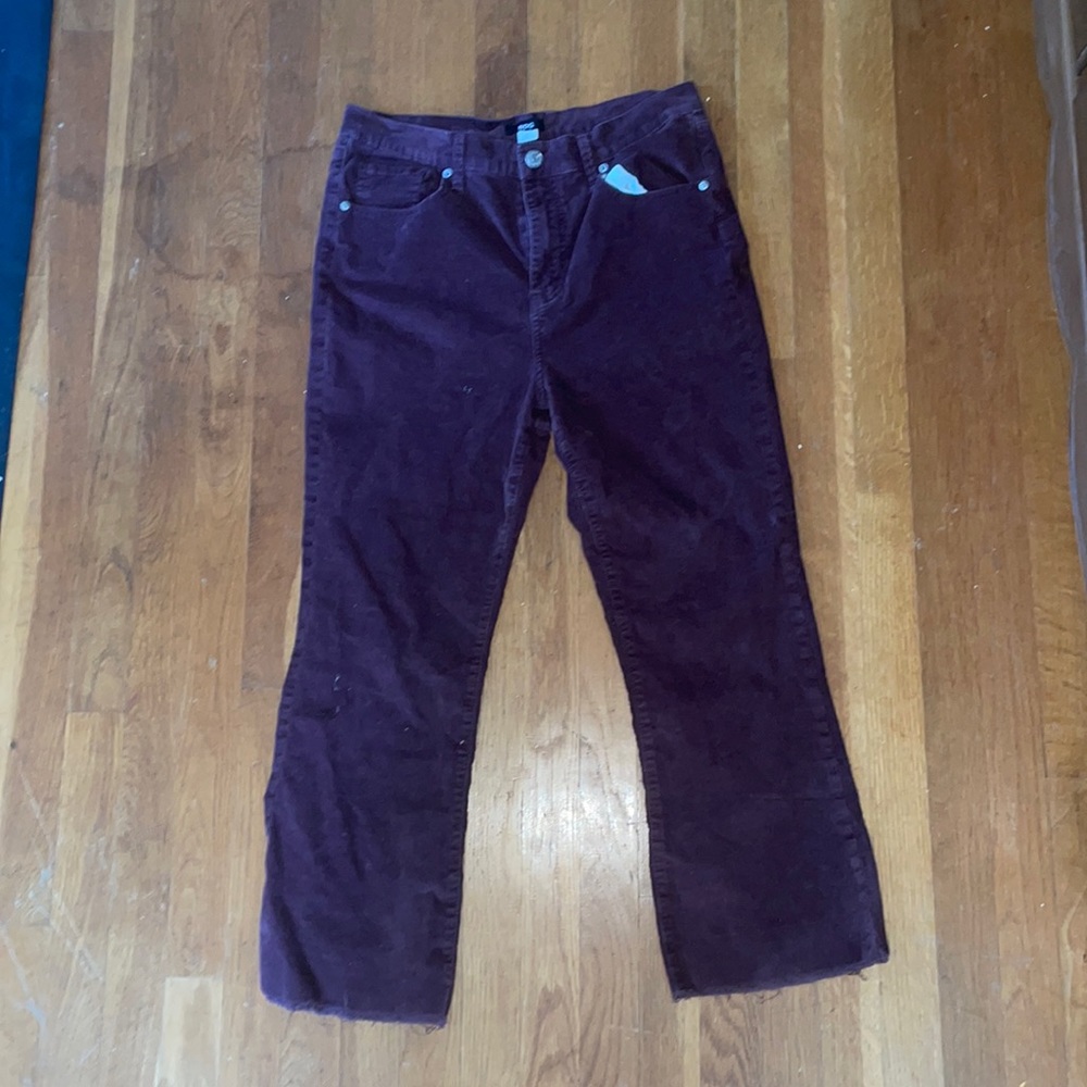 size 31, dark purple corduroy flair jeans!